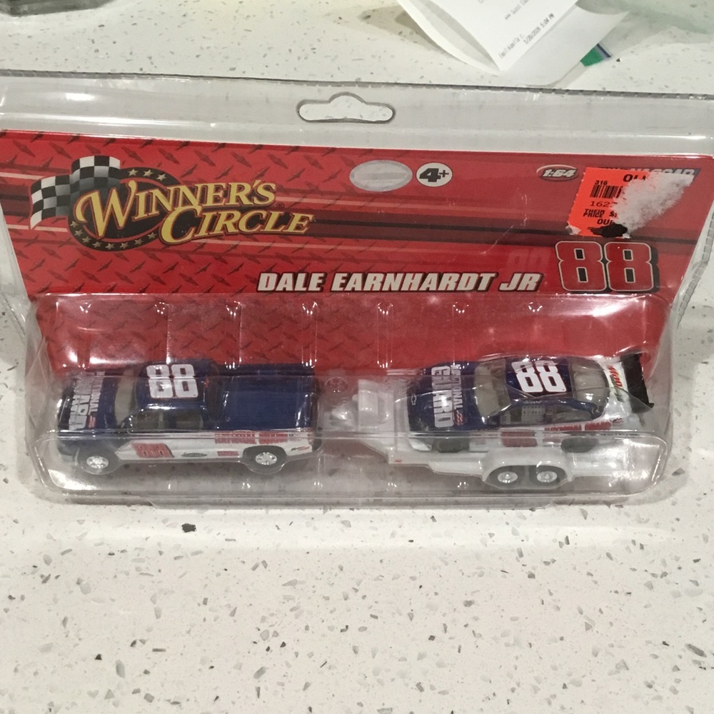 Dale Earnhardt Jr. #88 Toy Truck and Trailer Set - Blue